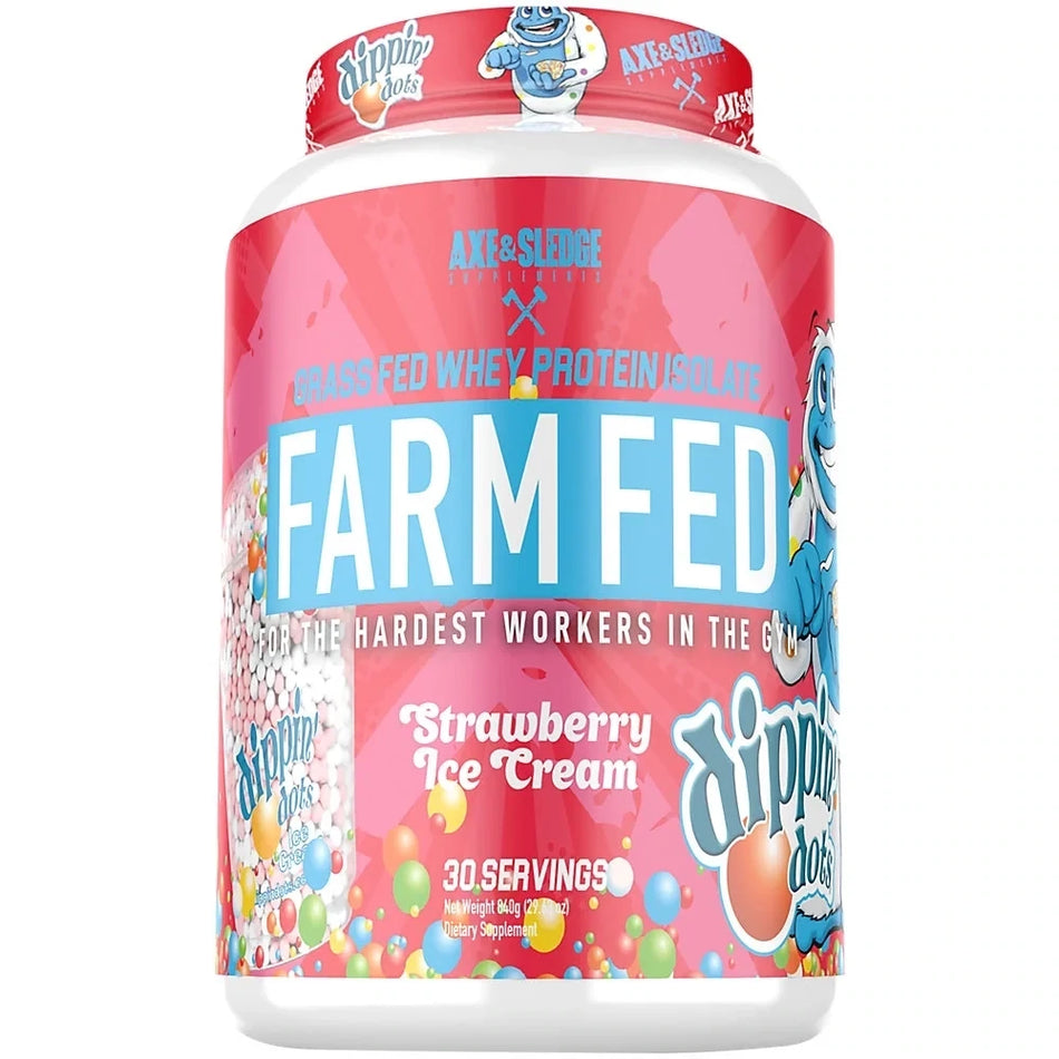 Axe and Sledge Farm Fed Dippin Dots Strawberry Ice Cream 2 lb
