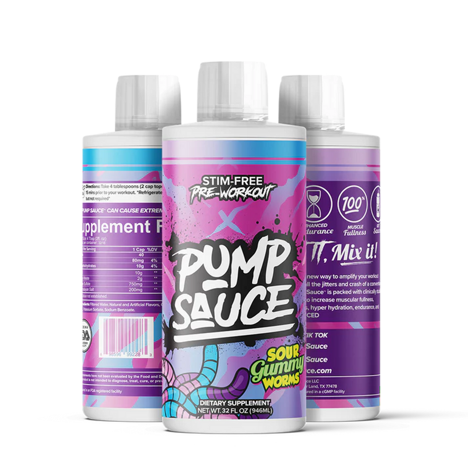 Pump Sauce Sour Gummy Worms
