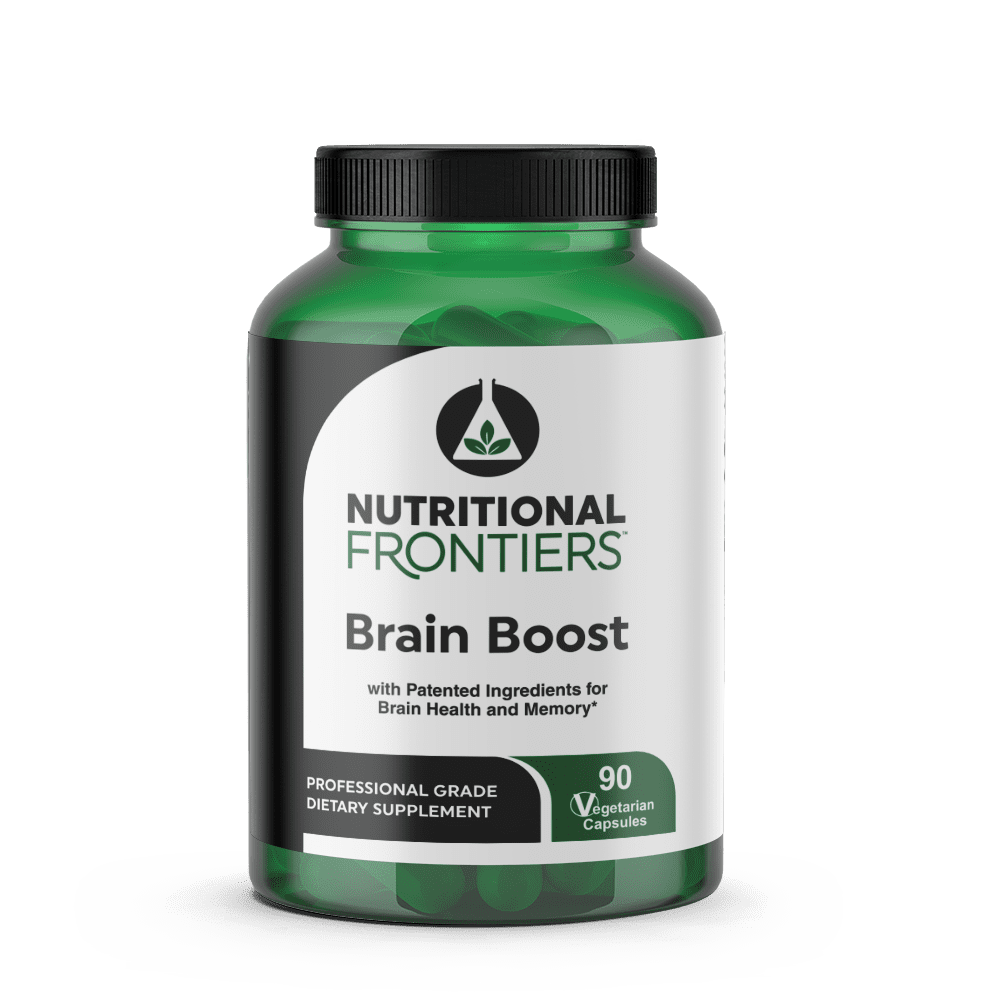 Brain Boost supports focus, memory, and mental energy with Quatrefolic® folate, methyl B12, bacopa, phosphatidylserine, ginkgo, vinpocetine & ALCAR