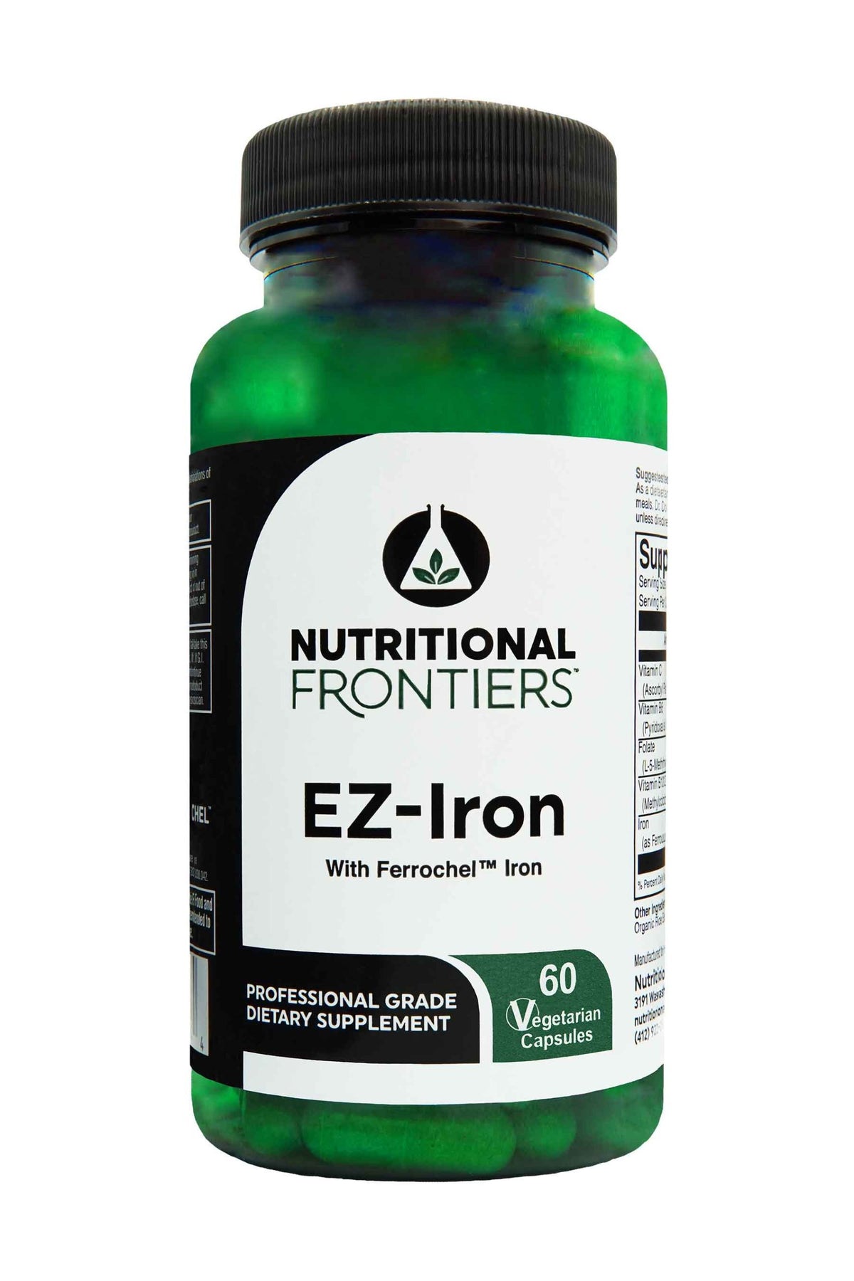 EZ Iron: gentle Ferrochel® iron with vitamin C, methyl B12, 5-MTHF & P5P to support energy, oxygen delivery & healthy red blood cells