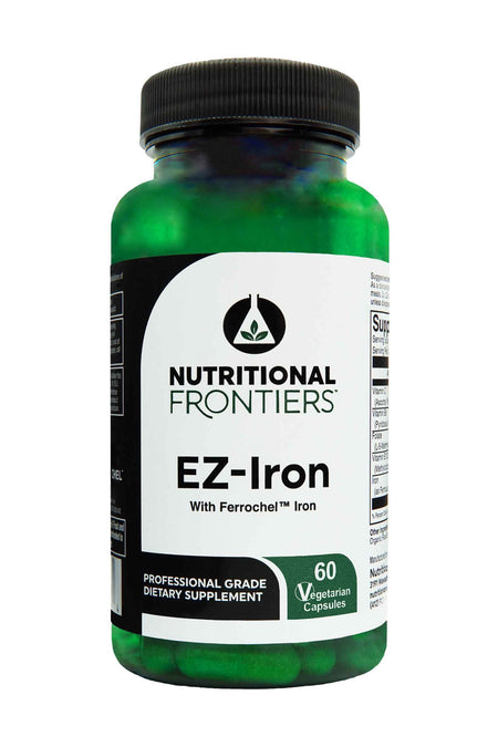 EZ Iron: gentle Ferrochel® iron with vitamin C, methyl B12, 5-MTHF & P5P to support energy, oxygen delivery & healthy red blood cells