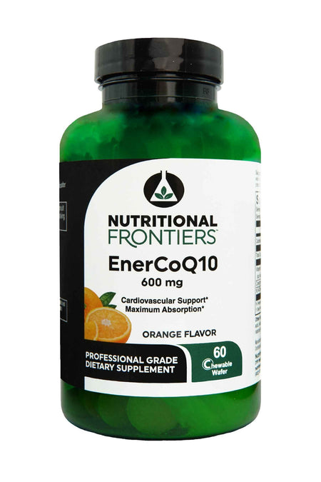 EnerCoQ10 delivers CoQ10 + DMG for cellular energy (ATP), heart & gum support, antioxidant protection, circulation, stamina, and immune support.