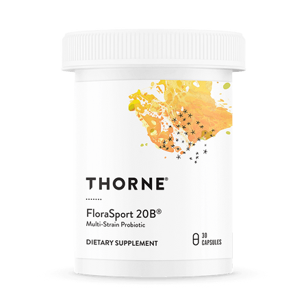  FloraSport 20B is a blend of four probiotic bacterial strains – Lactobacillus paracasei and L. acidophilus, Bifidobacterium lactis, and Bacillus subtilis