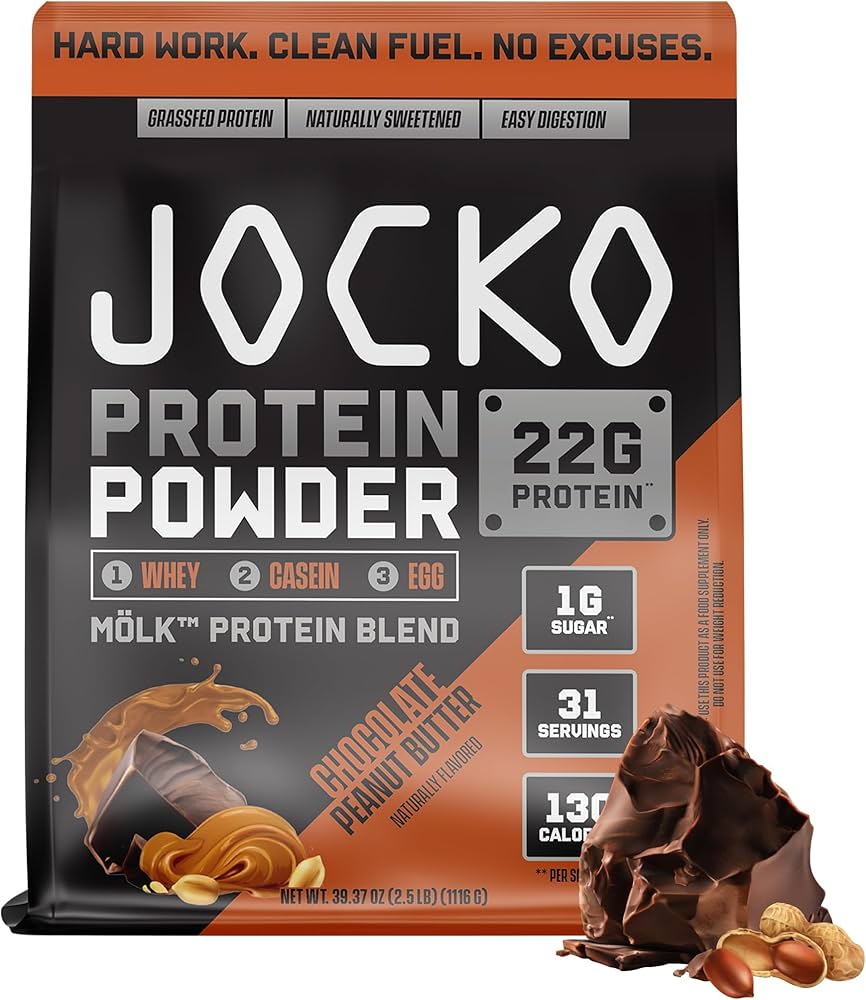 Jocko MÖLK Protein Powder delivers time-release whey + casein + egg protein with aminos, enzymes, and probiotics—no soy, no hormones, sugar-free.