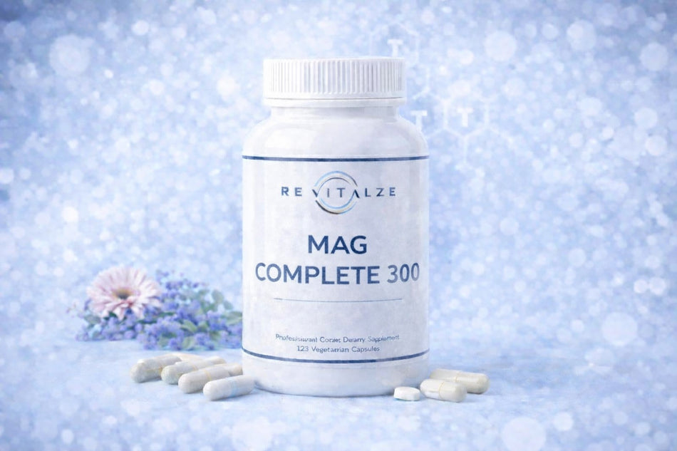 Mag Complete 300 is a dietary supplement providing 3 important chelated forms of magnesium for enhanced absorption.