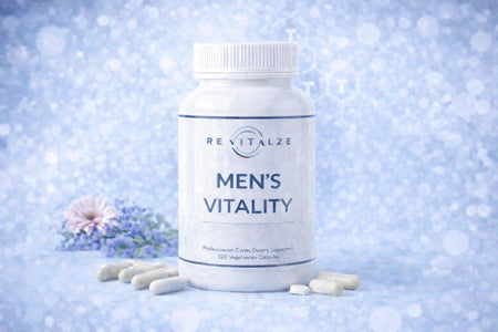 Men's Vitality supplement provides advanced reproductive health support for men. This formulation contains several agents to support sexual function and testicular health as well as enhance detoxification, and reduce free radical damage