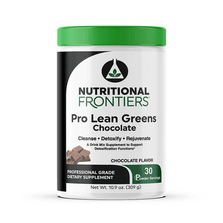 Pro Lean Greens: easy-mix greens + enzymes & probiotics with spirulina, chlorella, NAC and S-acetyl glutathione to support detox & GI health