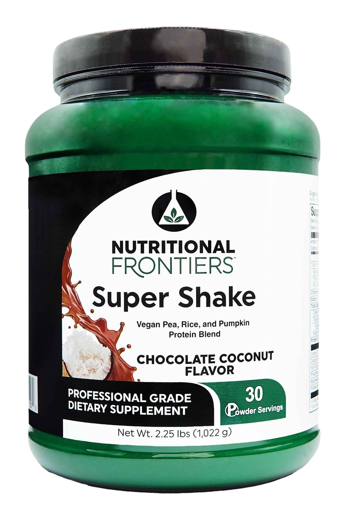 Hypoallergenic low-carb vegetarian meal replacement with pea, rice & pumpkin protein, MCTs, and Fibersol-2® fiber—gluten-, dairy-, and soy-free