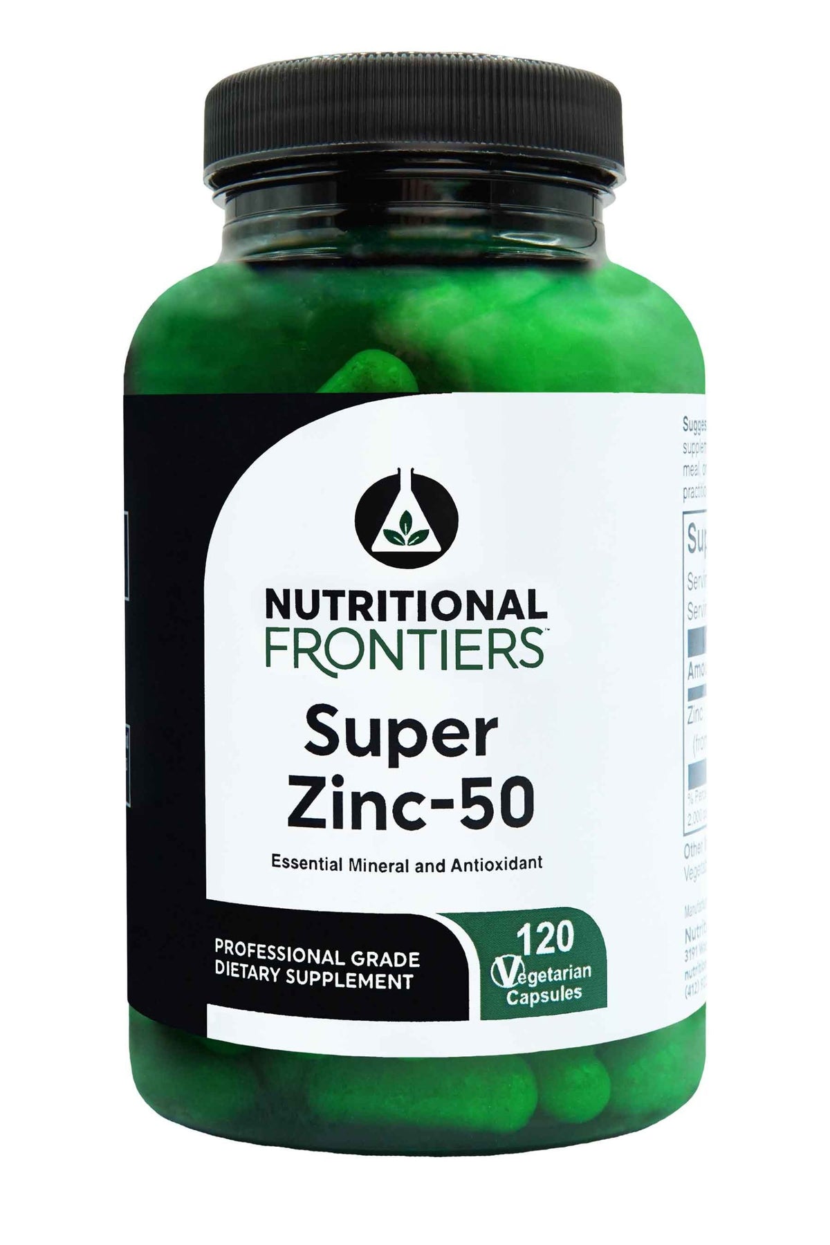 High-potency Zinc Citrate provides 50mg zinc for immune defense, antioxidant support, skin clarity, fertility, hormone health, and enzyme function.