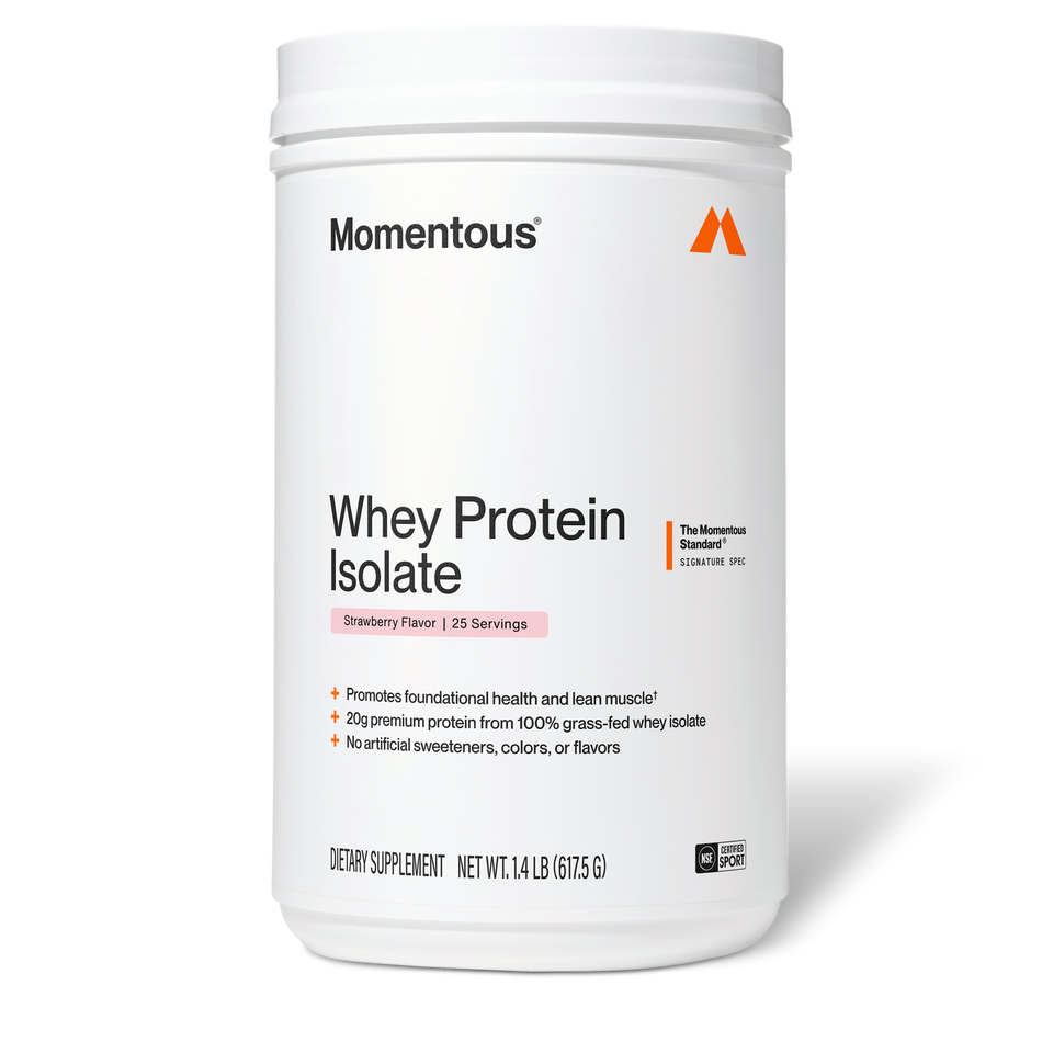 Momentous Whey Protein Isolate Strawberry